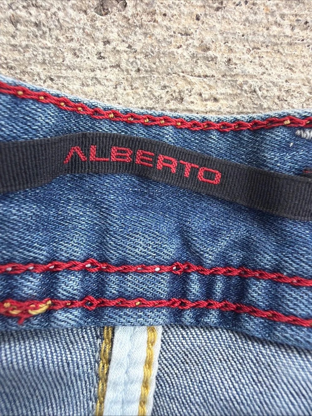$215 Alberto Men’s Stone Wash Superfit Denim Jeans Size 40X 34, NWT